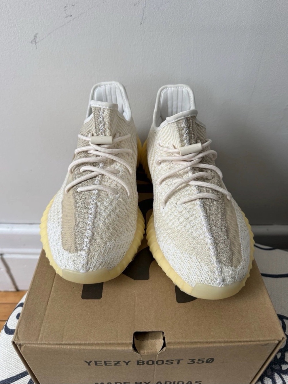 adidas Yeezy Boost 350 V2 Natural 2020 Beige/White/Yellow Primeknit FZ5246